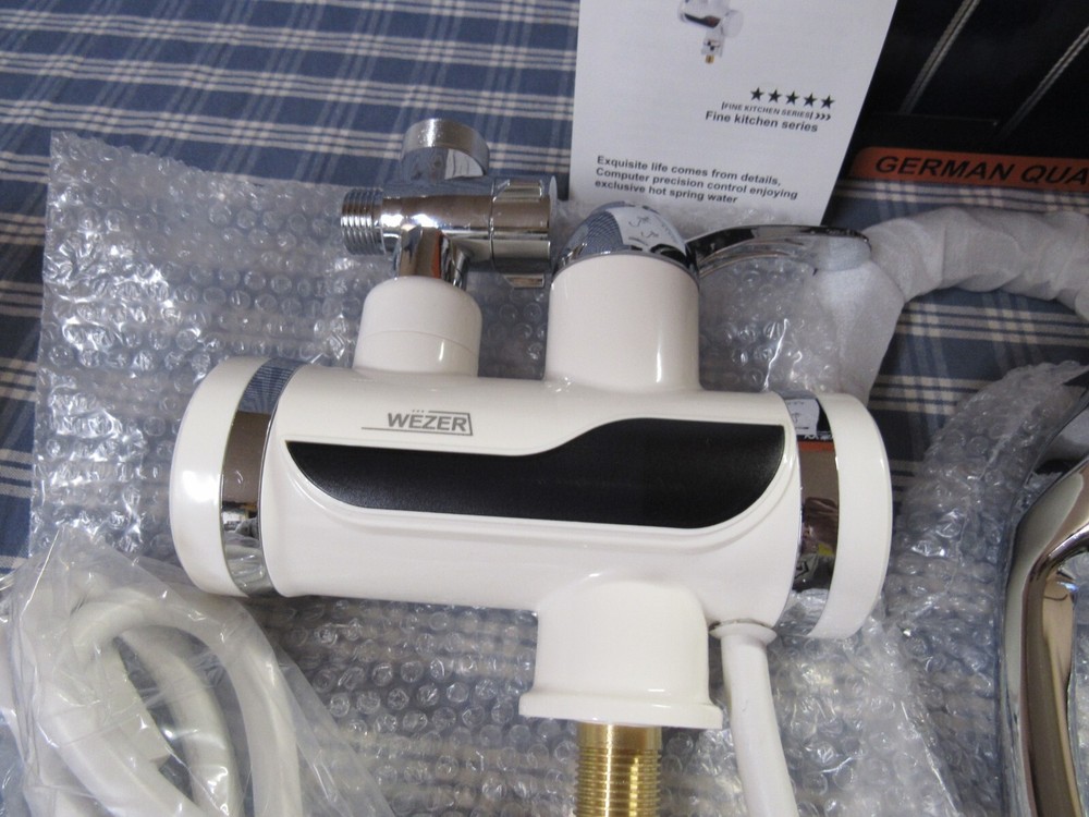 WEZER Electric Water Heater Faucet Instant Hot Water (New Open Box) FREE SHIPPIN