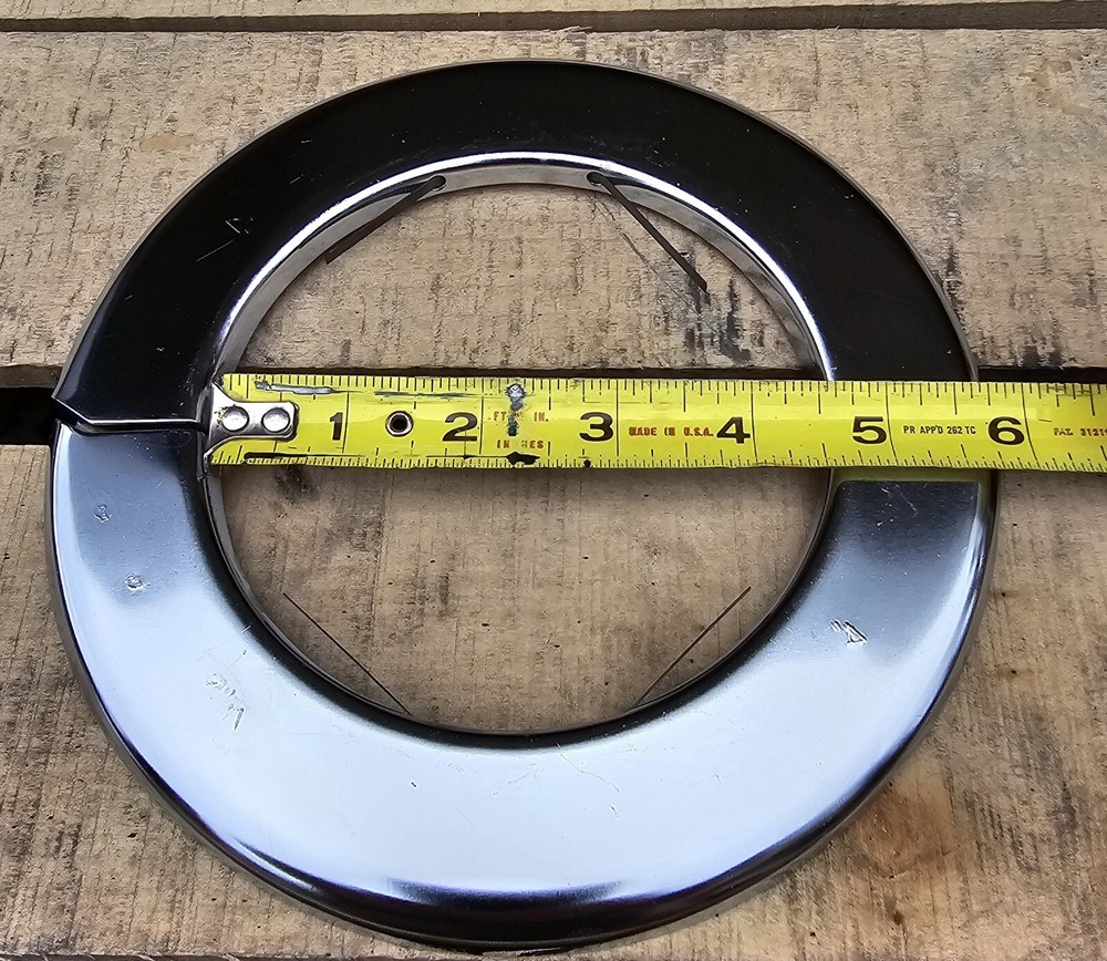 4" IPS Chrome Split Pipe Spring Escutcheon Steel Ring Plate 101.6 mm