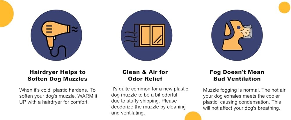 Dog Muzzle, Basket Muzzle for Small Medium Lar Sized Dogs to