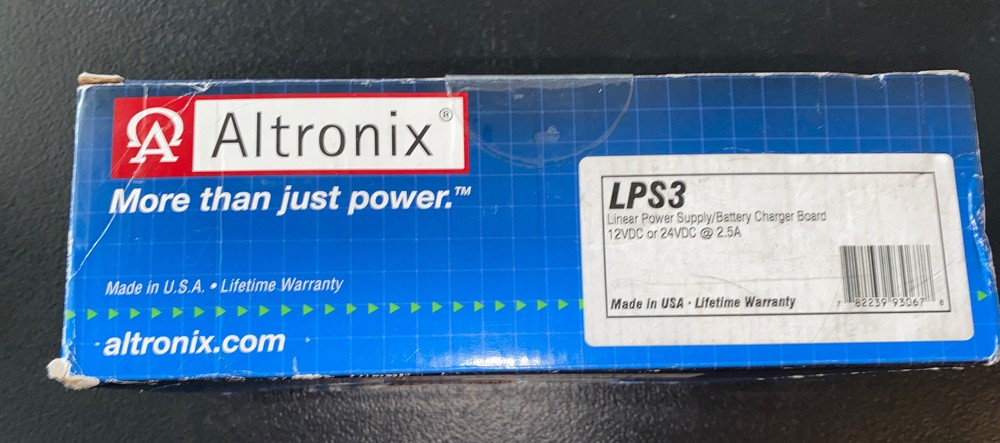 Altronix Lps3 Linear Power Supply/Charger Open Box