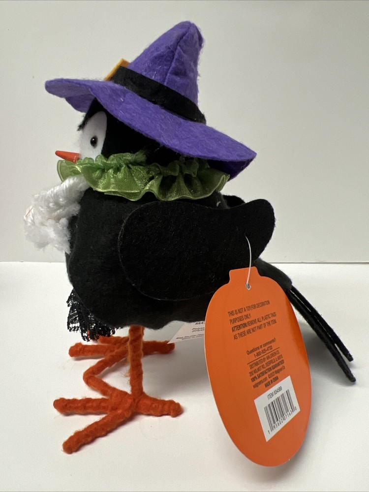 Bird Witch & Devil Vampire Birds With Tags - 2 Halloween Birds