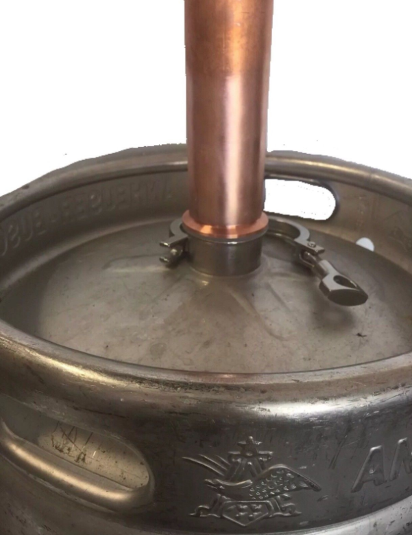 2" x 12" Copper Pipe Tri-Clamp Ferrule Keg Still DIY Column Extension Kit Spool