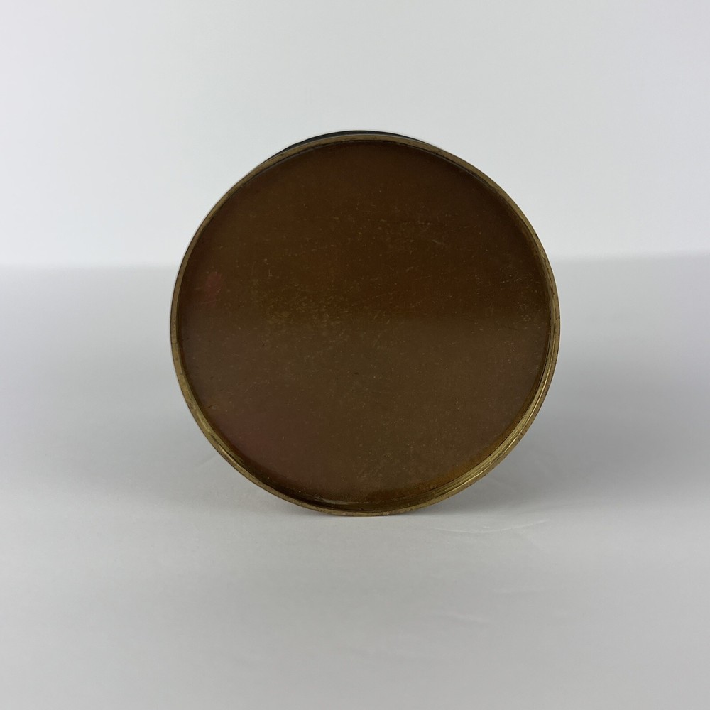 Vtg Cigarette Box Germany Brass Leather