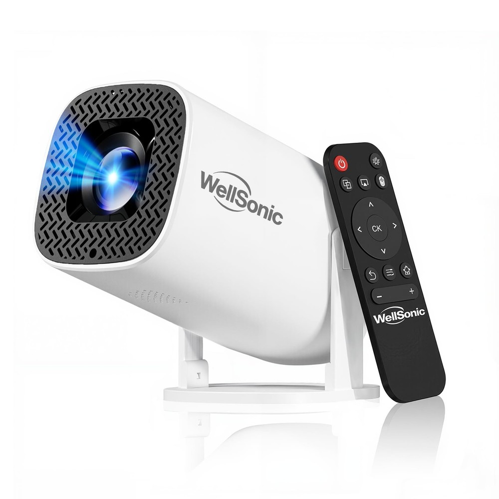 Mini Projector with Wifi and Bluetooth, 4K Protable Projector Build-in Androi...