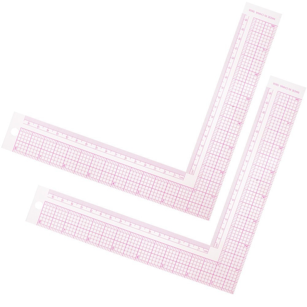 2Pcs Tailor Ruler Square Curve Ruler for Sewing and Quilting Tools