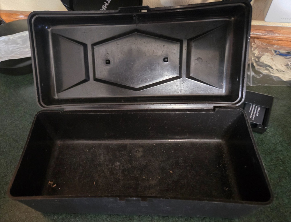 Vintage Sears 6"×12"×5" Black Plastic Tool Box