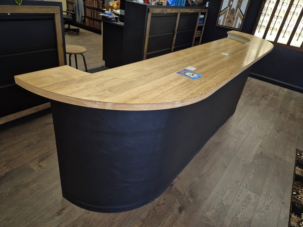 Front Desk/Reception/Checkout Counter - Custom Made - Wired for Electric Outlets