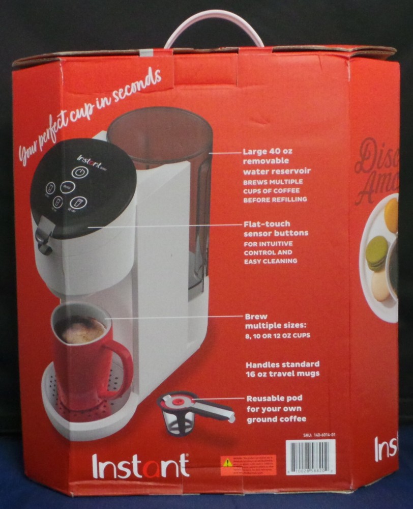 Instant Pot K-Cup Pod Single Serve Coffee Maker with Reusable Pod & Bold Setting