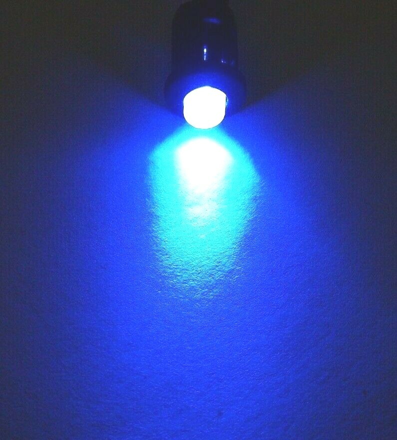 6 Bright BBT 12 volt DC Blue LED 3/8" Snap-In Indicator Lights