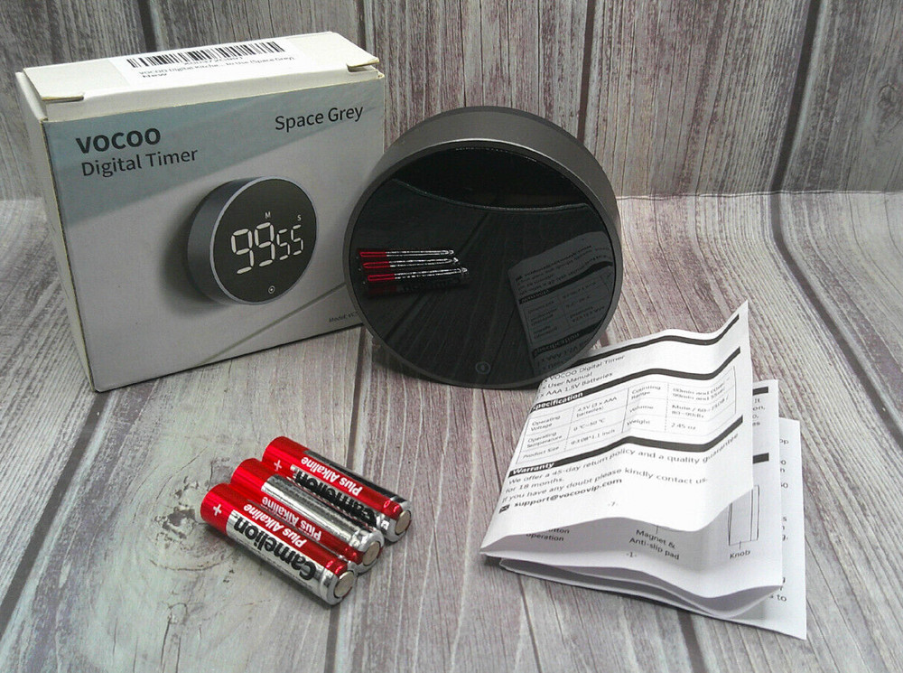 Vocoo VC5260 Space Grey, Digital Timer