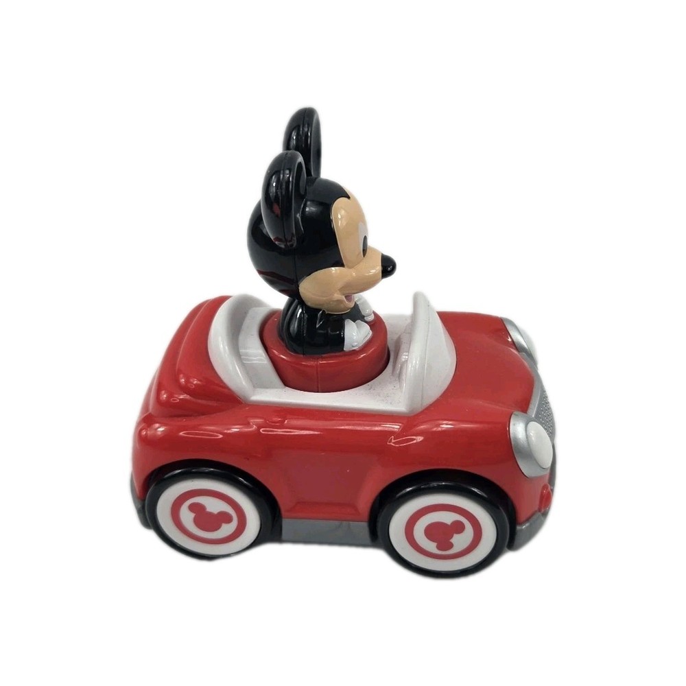 Disney Pull Back Car Mickey Mouse Hap-P-Kid Toy Push And Go Red