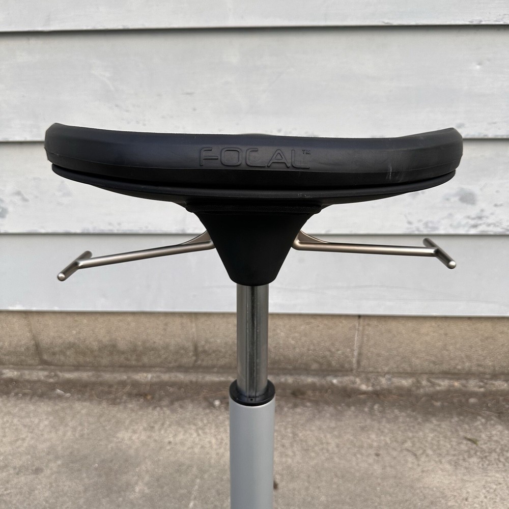 Focal Upright Mobis II Leaning Active Stool Adjustable Height Seat- Black