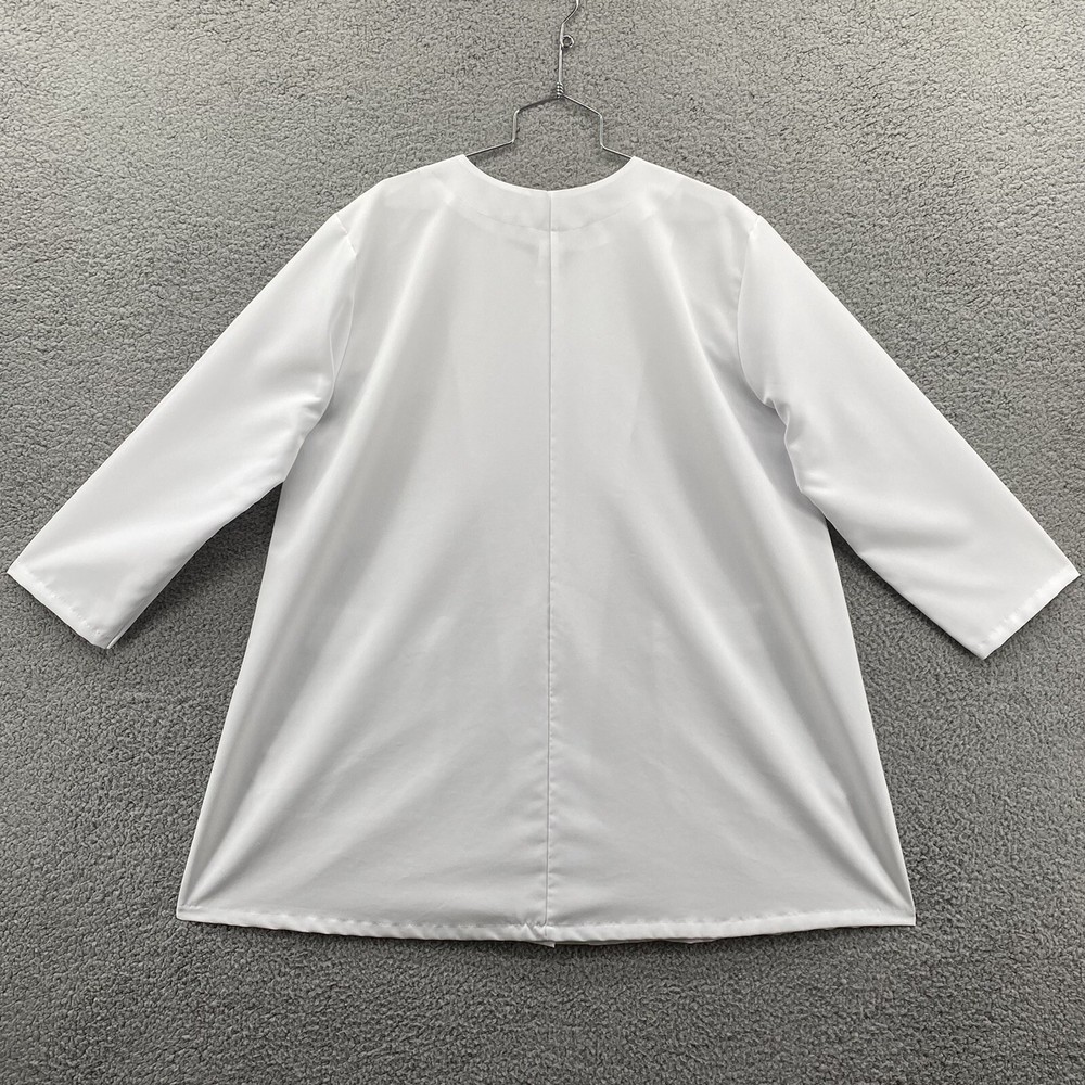 Canyon Rose Spa Apparel Unisex Medium/Large White Button-up Estheticians Jacket