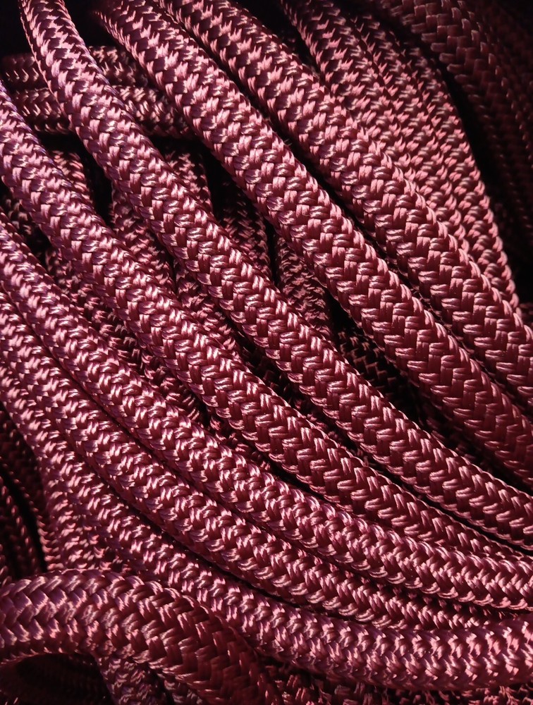 9/16 x 100 ft. Double Braid-Yacht Braid Polyester Rope. Burgundy