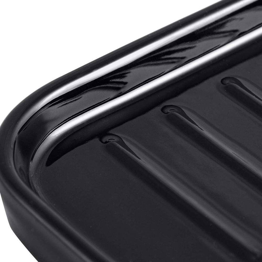 Mainstays Basic Ceramic Soap Dish Rich Black