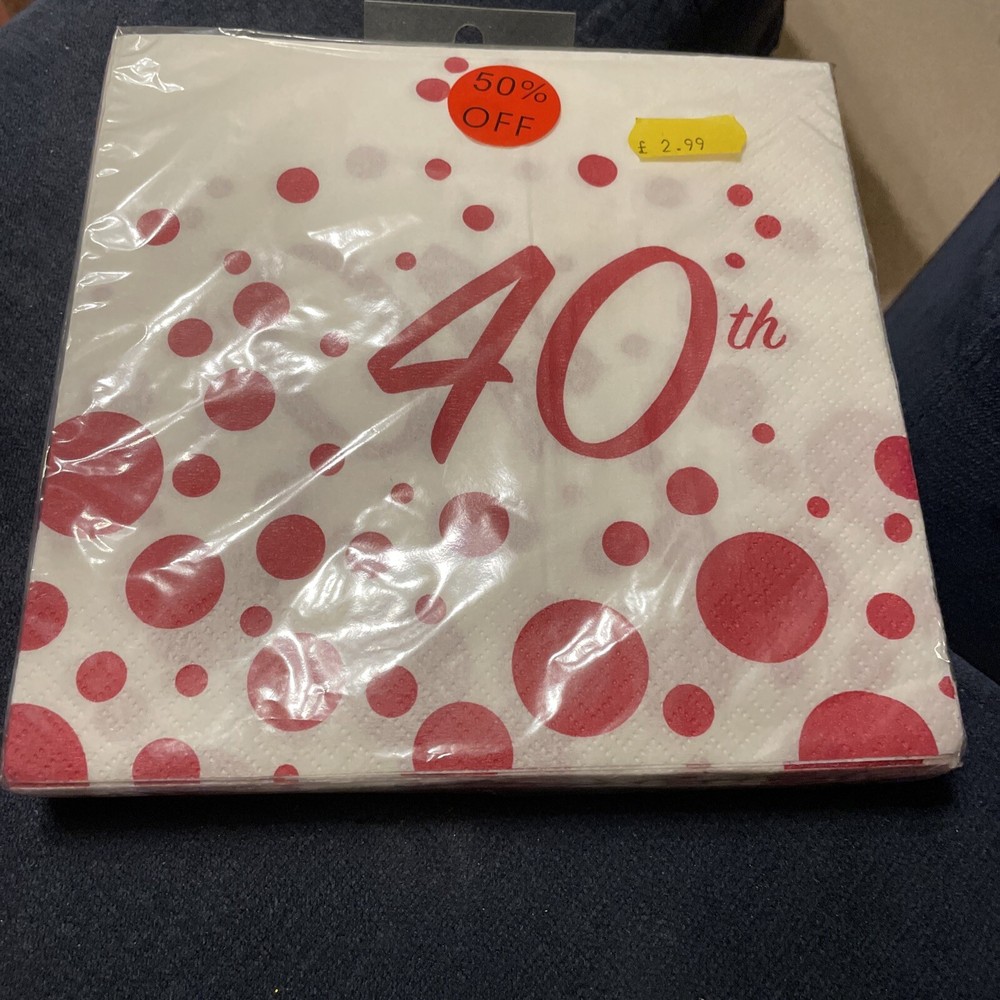 Creative Converting 40th paper napkins