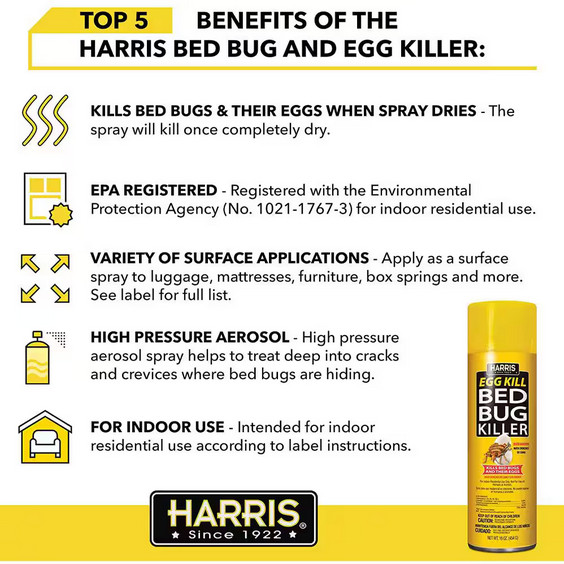 16 oz Bed Bug Spray + Egg Kill Fast Acting Home Pest Control Treatment