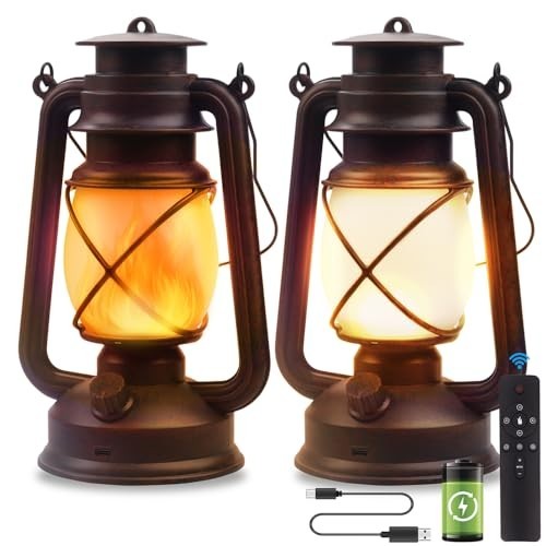 Rechargeable LED Camping Lanterns - Battery Powered, Remote Control, 4 Modes, 2