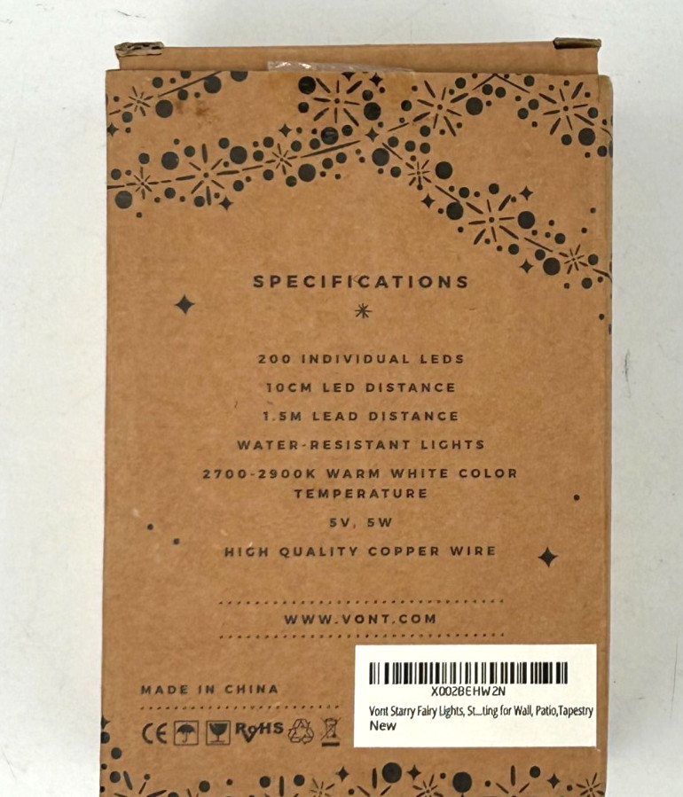 66 FT 200 LED String Starry Fair Light Battery