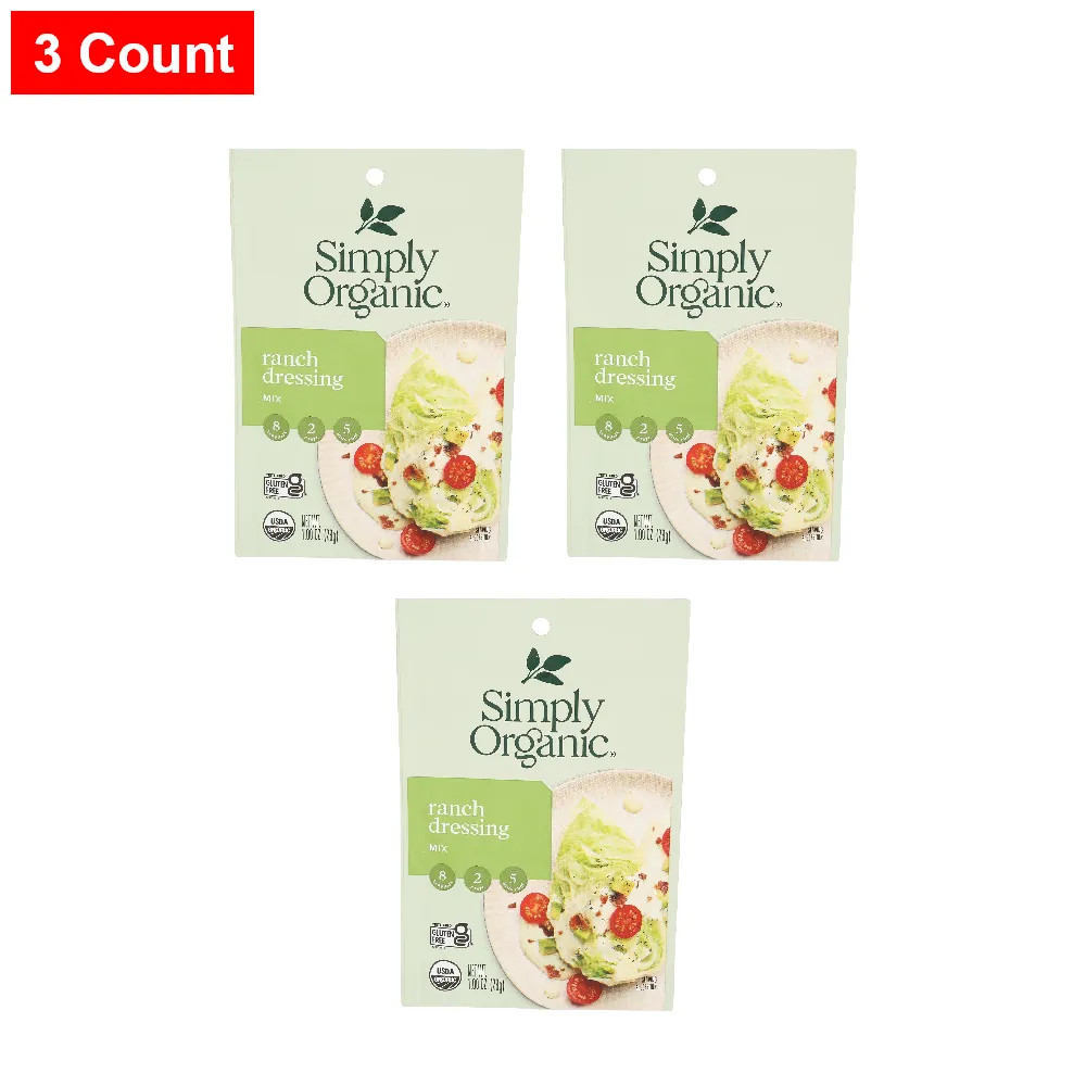 Simply Organic, Dressing Mix, Ranch, 1 Oz - 3 Count
