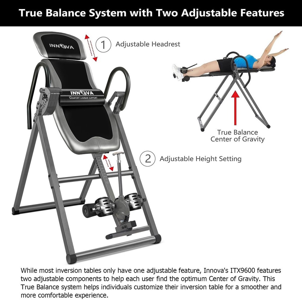 Inversion Table with Adjustable Headrest