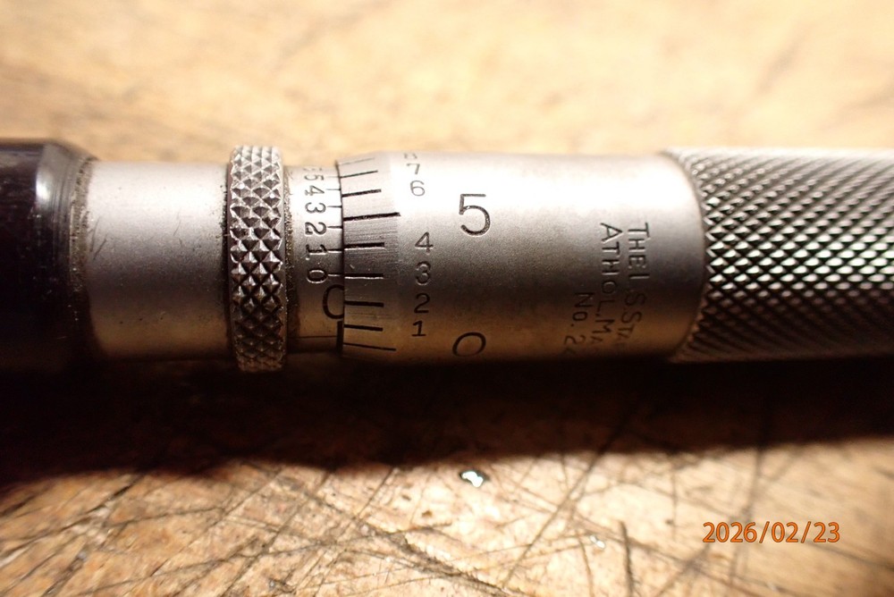 OLDER STARRETT NO. 244F MICROMETER HEAD WITH BOX