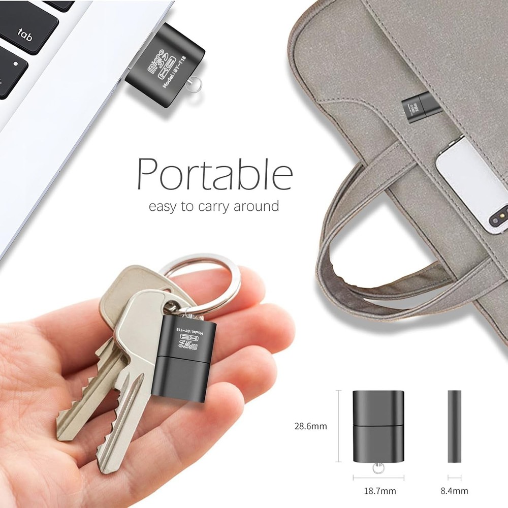 [3 Pack] Card Reader for Android,Micro SD Card to USB Adapter, TF Card Reader...