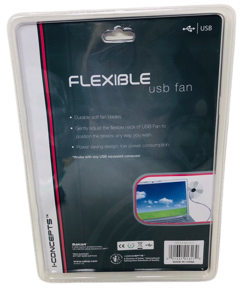 Flexible USB Fan Notebook Computers USB Powered I-Concepts