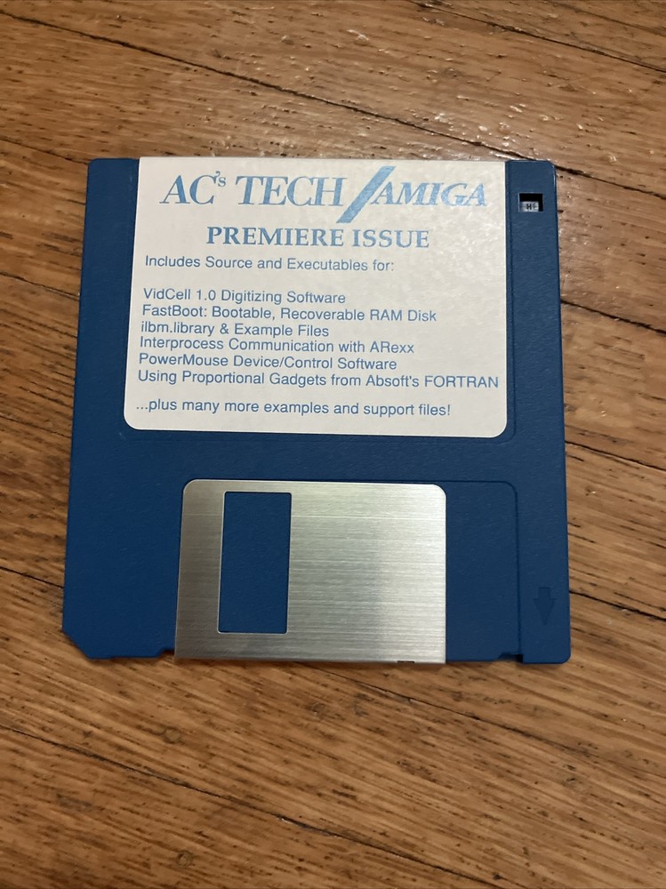 AC's TECH Commodore Amiga Magazine Premiere Issue Volume 1 Number 1 with Disk
