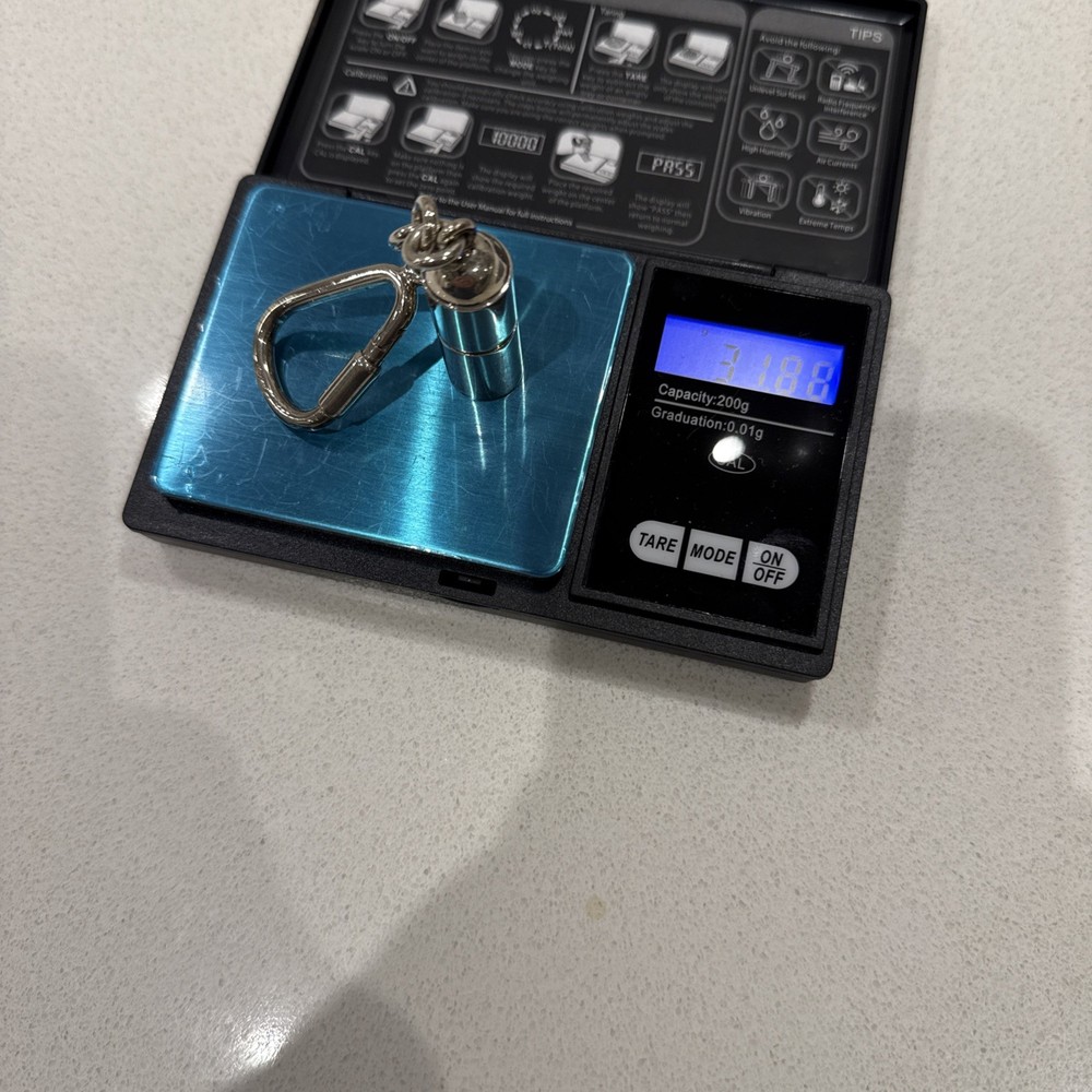 Sterling Silver Pill Box Key Ring