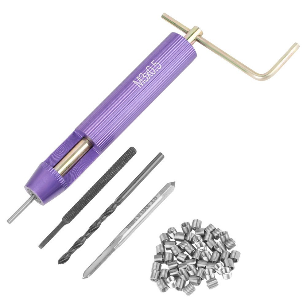 Coiled Wire Insert 50pcs M3 X 2D Stainless Steel Combination Tool Set For