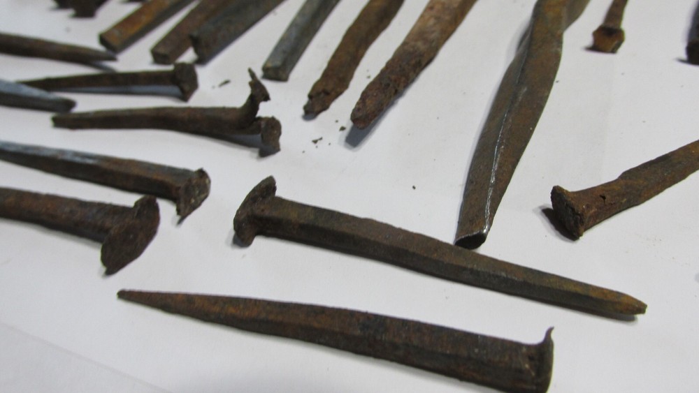 ANTIQUE SQUARE NAILS LOT VARIOUS SIZES
