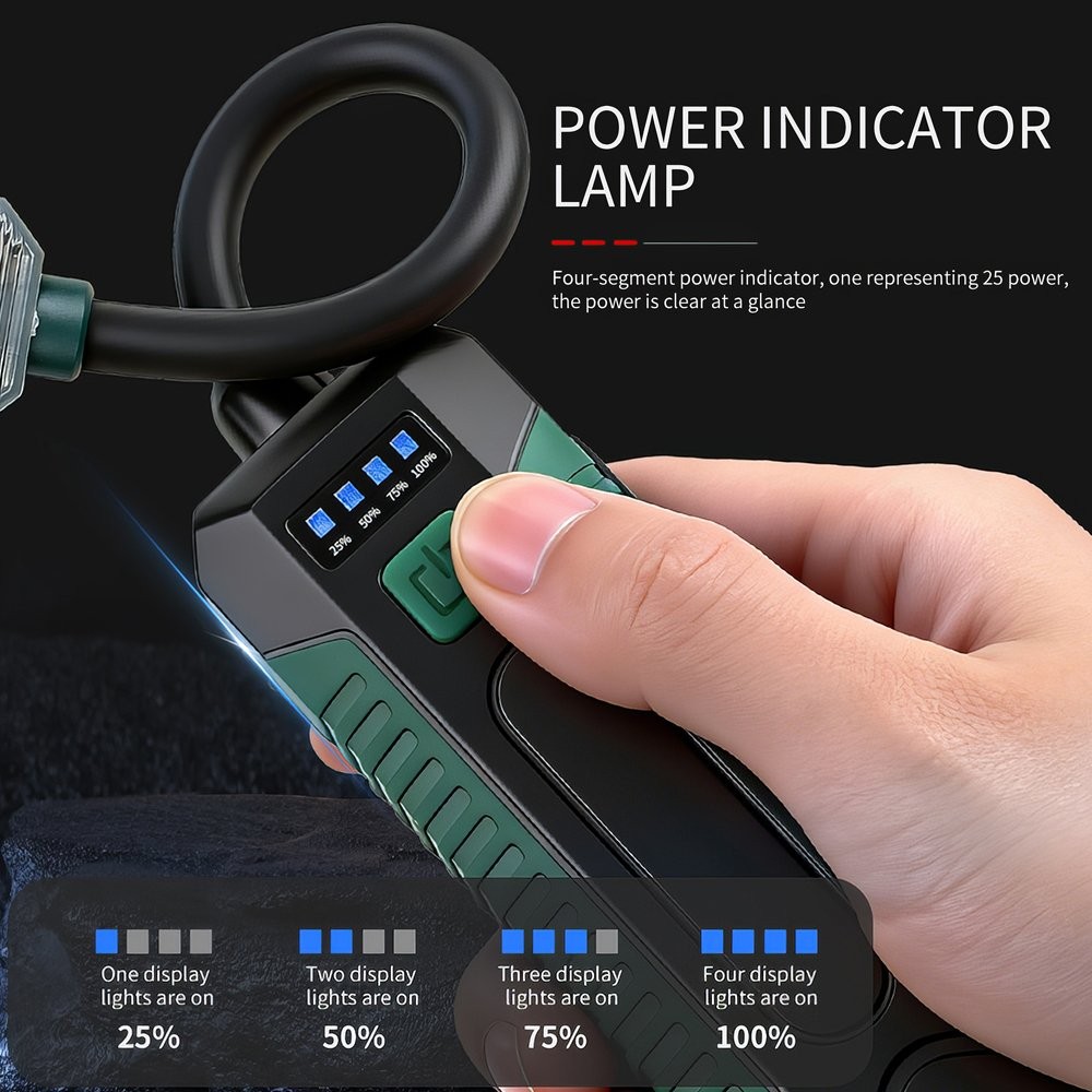 Cordless LED Worklight Rechargeable Handheld Torch Magnetic Lamp Hook Flashlight