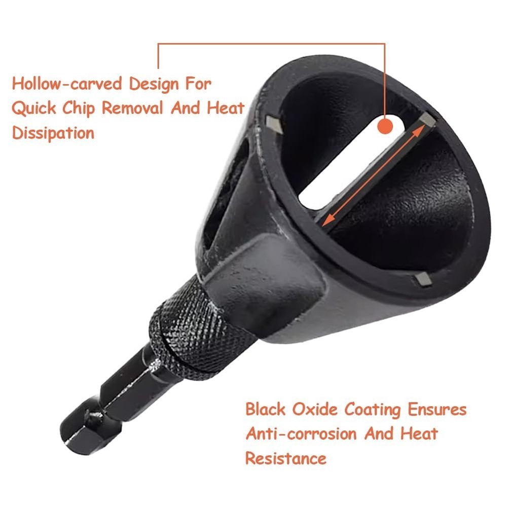 Deburring External Chamfer Tool Tungsten Carbide Blade 1/4 Inch Hex Shank Extern
