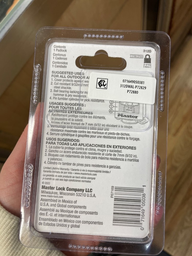MasterLock 312D Weather Resistant Lock (ECP018250)