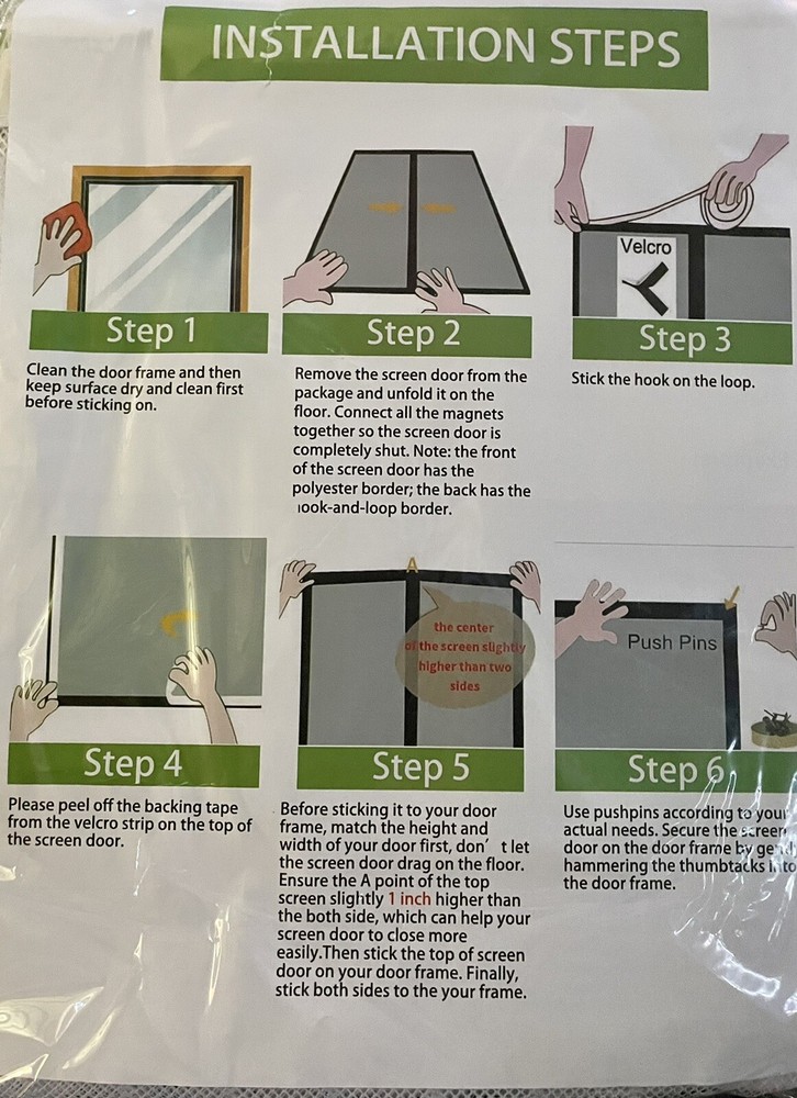 White Magnetic Mesh Screen Door, Safe For Pets