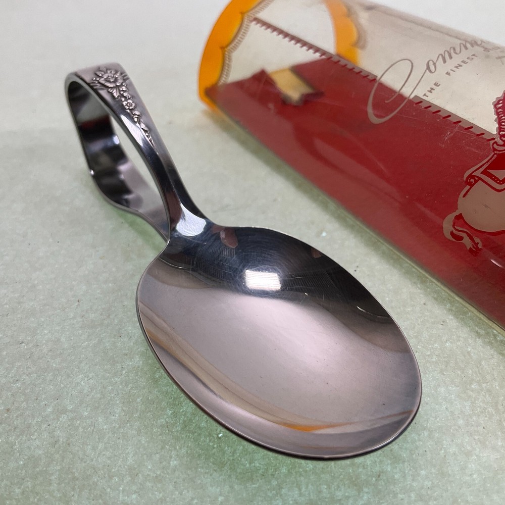 Oneida Community Silverplate Curved Handle Baby Spoon