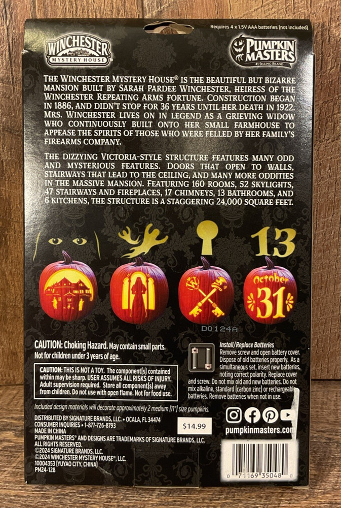 Pumpkin Masters Kits: Lights-Shadow Project Patterns-Mummy’s Stare + Tools NIP🎃