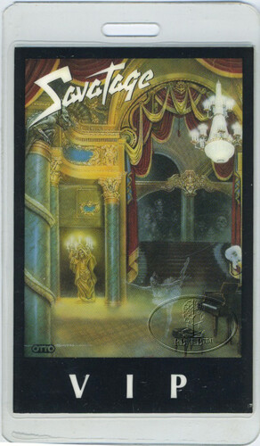 SAVATAGE 1989 Gutter Ballet VIP Laminated Backstage Pass