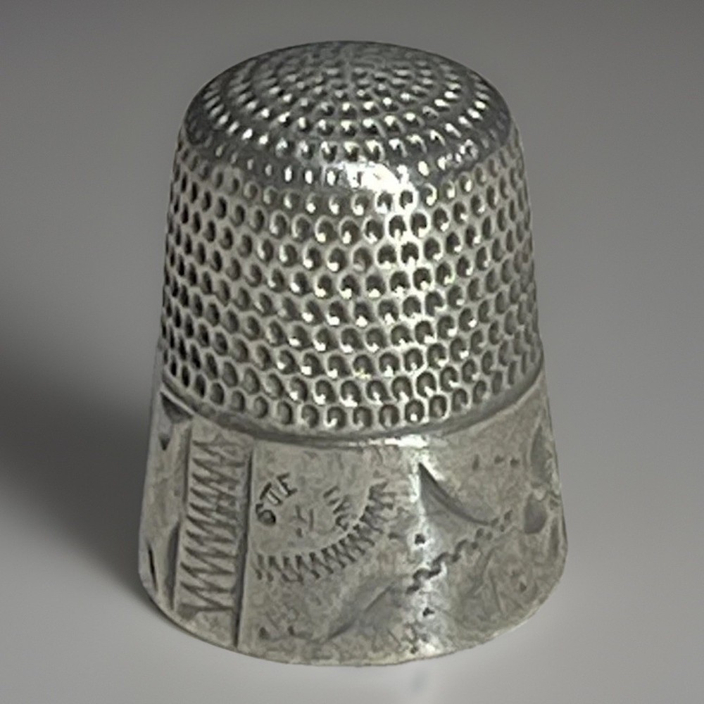 Simons Bros Sterling Silver 925 Scroll Band Thimble Vtg