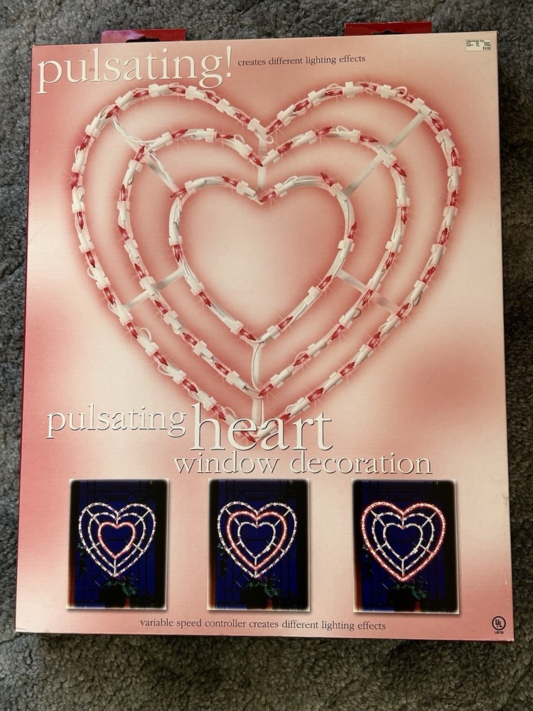 Vintage-Valentines Day-Pulsating Heart Decor-variable Speed Controller-lighting