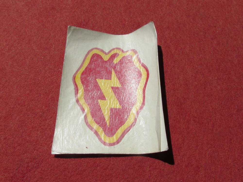 VINTAGE 25TH INFANTRY DIVISION Decal TROPICAL LIGHTING