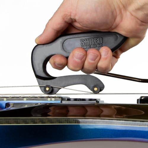 Guitar String Stretcher, Ergonomic Handle with Roller Wheels, Black