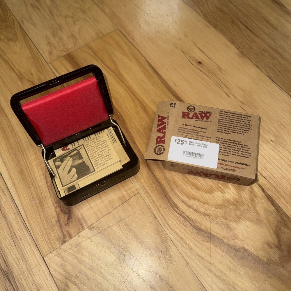 RAW 79mm Adjustable Automatic Cigarette Rolling Box (RED) Packaging May Vary