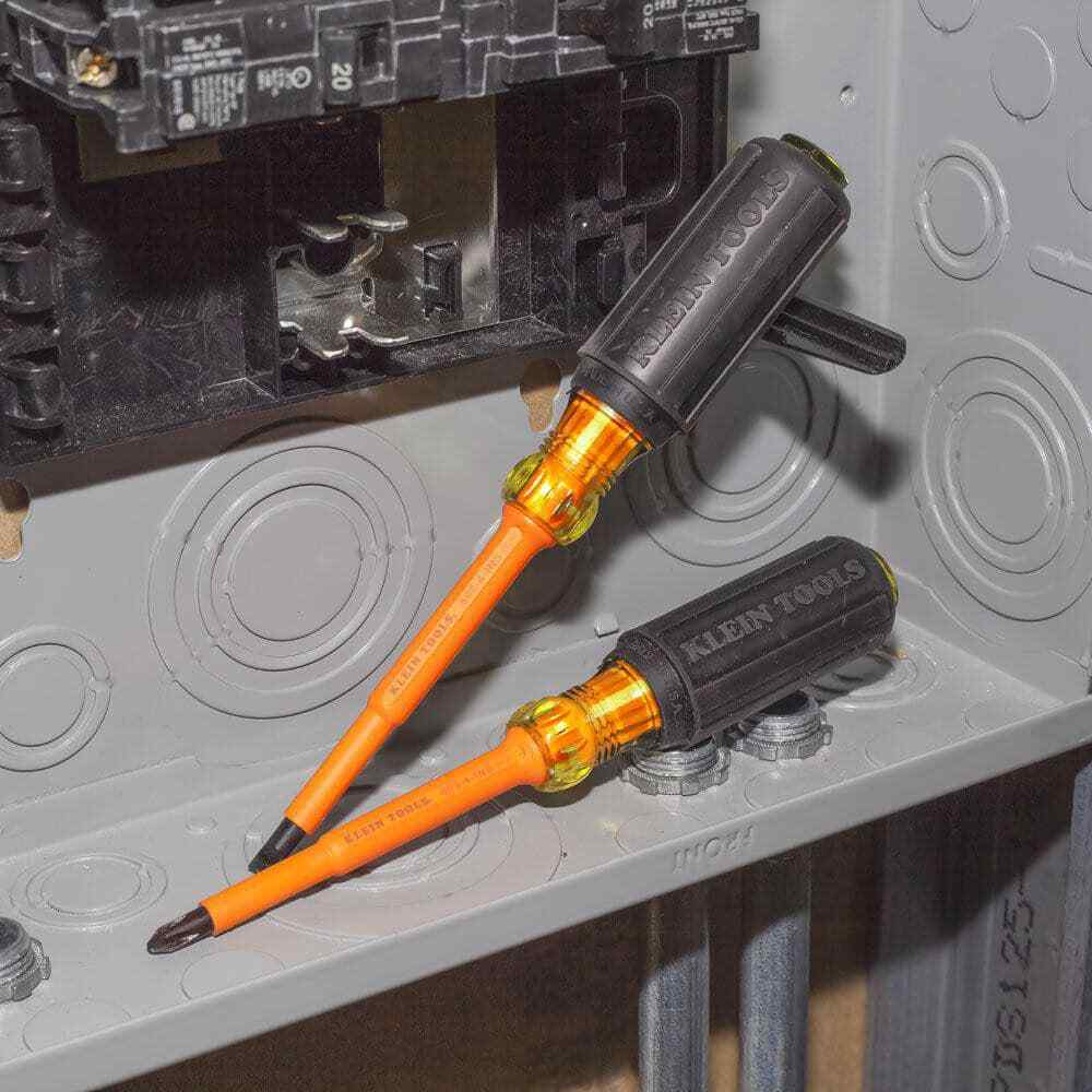 Klein Tools 2 Piece Keystone & Phillips Screwdriver Set Bit Sizes: Philips #2