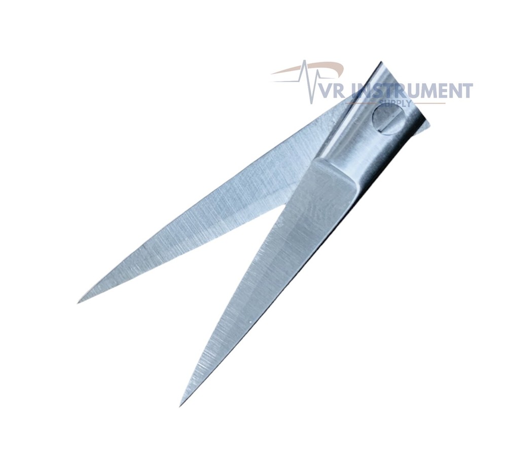 T/C Germany Inserts Operating Dissecting Iris Scissors Curved 4.5" Sharp/Sharp