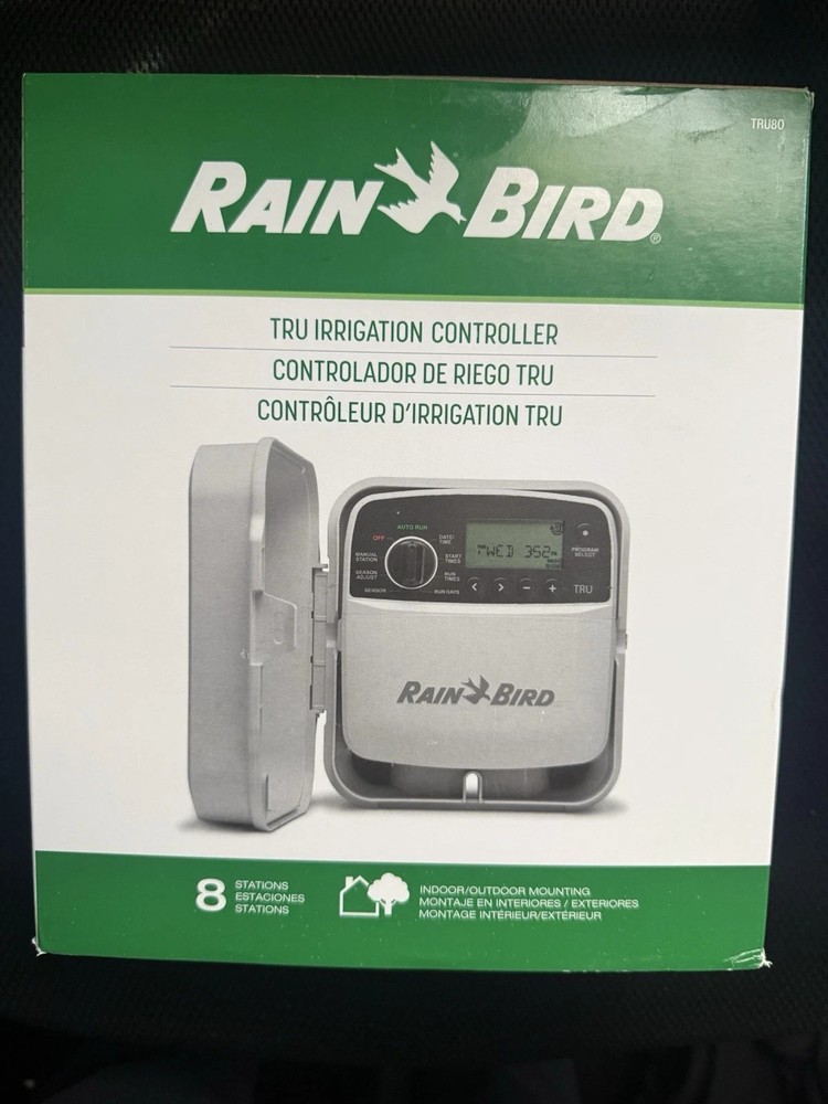 Rain Bird TRU8O Program-Based Indoor/Outdoor Irrigation Sprinkler Controller NEW