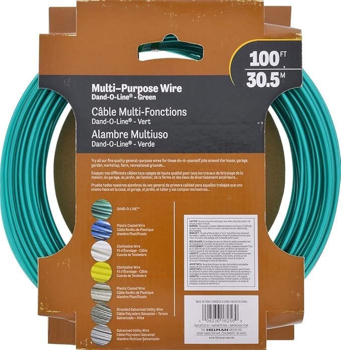 100 Ft. 100 Lb. 14-Gauge Plastic-Coated Galvanized Wire