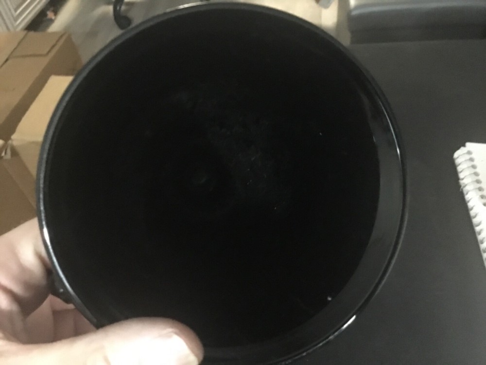 Trophy Style Black Glass Planter