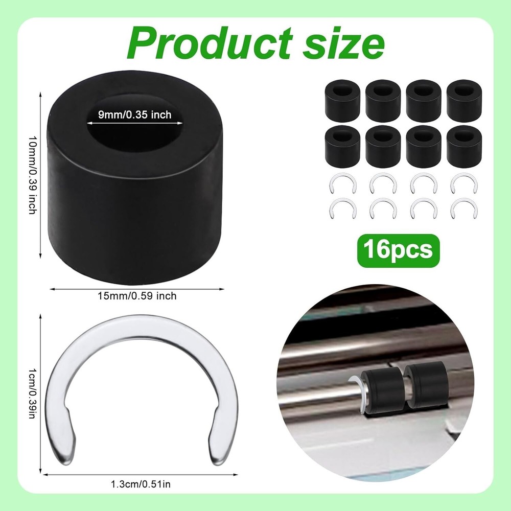 8pcs Rubber Roller Resolution for Cricut Maker and 8pcs Rubber Roller Replace...